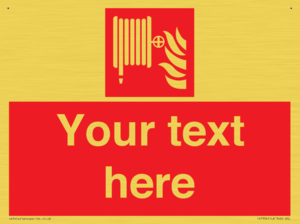 Custom Fire hose reel Sign